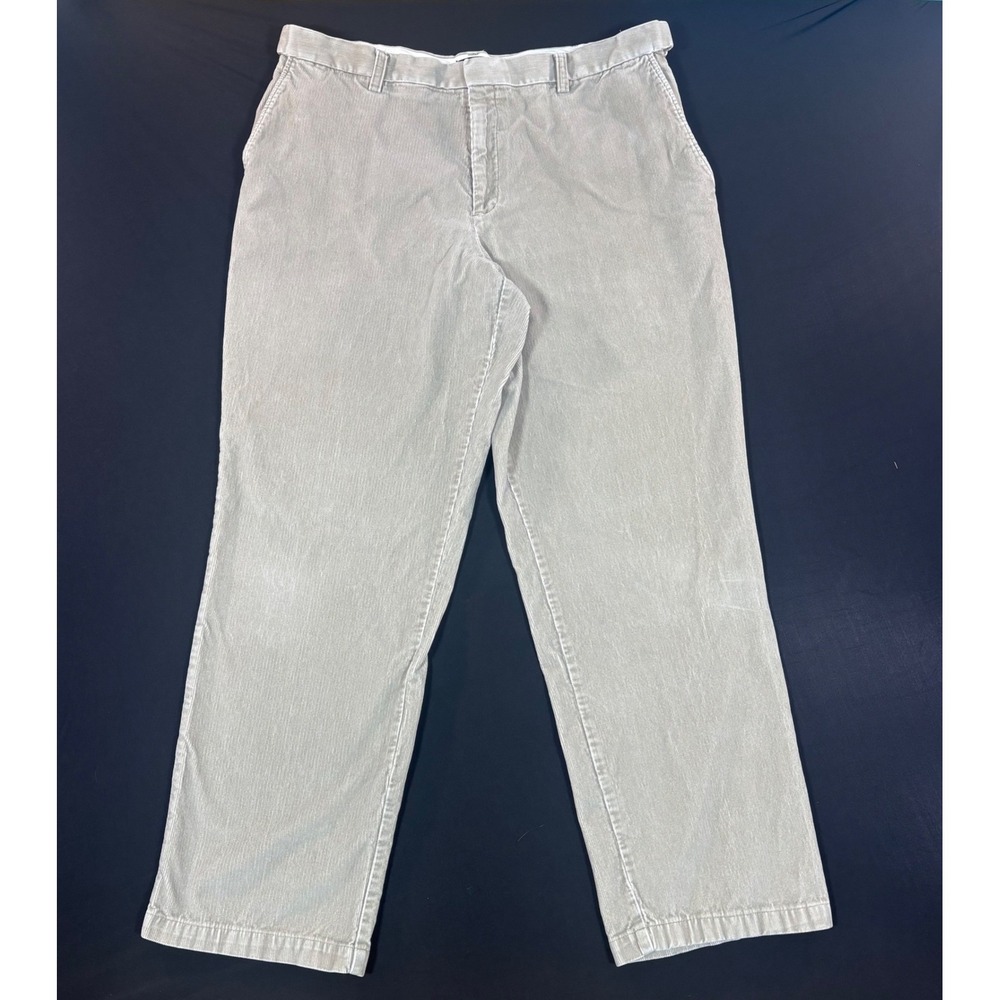 Dockers Premium Flat Front Relaxed Fit Mens Tan Corduroy Pants Size 36x32